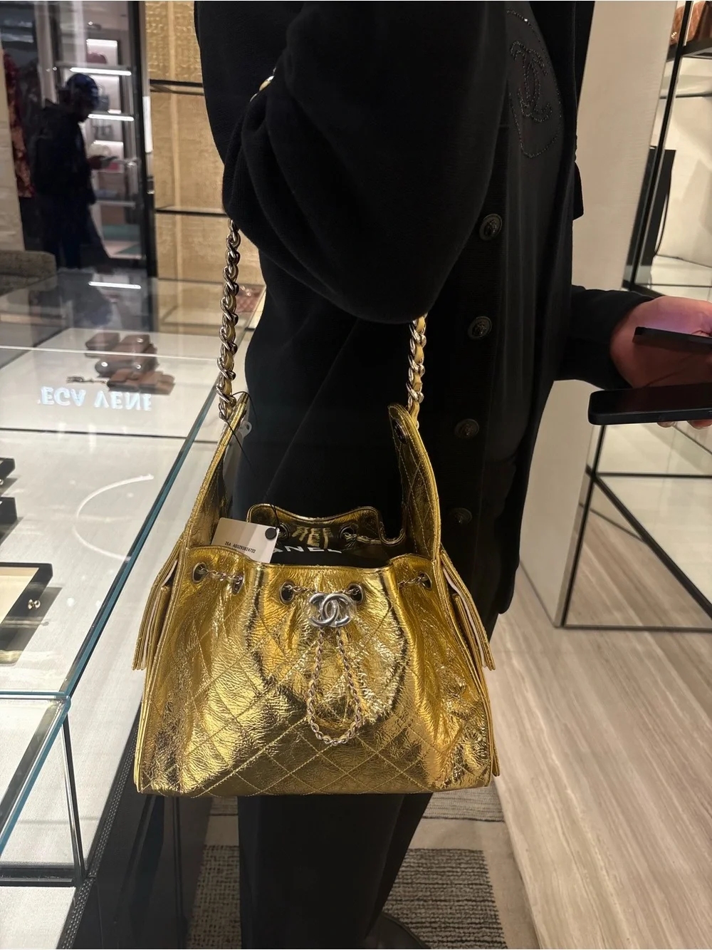 CHANEL Medium Hobo Bag – Metallic Veau (Metallic Calfskin) – Brand New